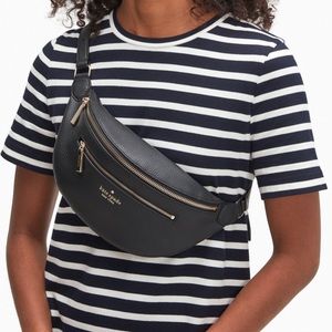 Leather Kate Spade NWT Leila Fanny Pack Belt Bag Black
